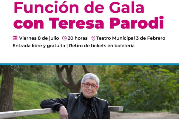 Teresa Parodi cantará en la función de gala aniversario de la Declaración de la Independencia