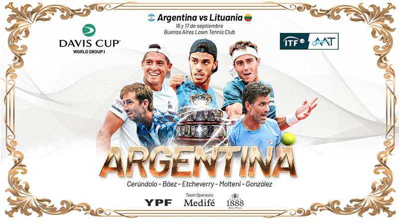 Confirmaron el equipo de Argentina que jugará contra Lituania por la Copa Davis