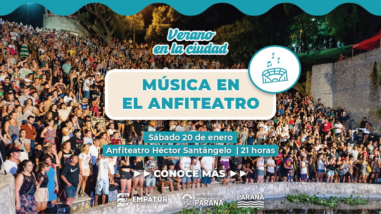 Invitan a participar de Música en el Anfiteatro en el Anfiteatro Héctor Santángelo