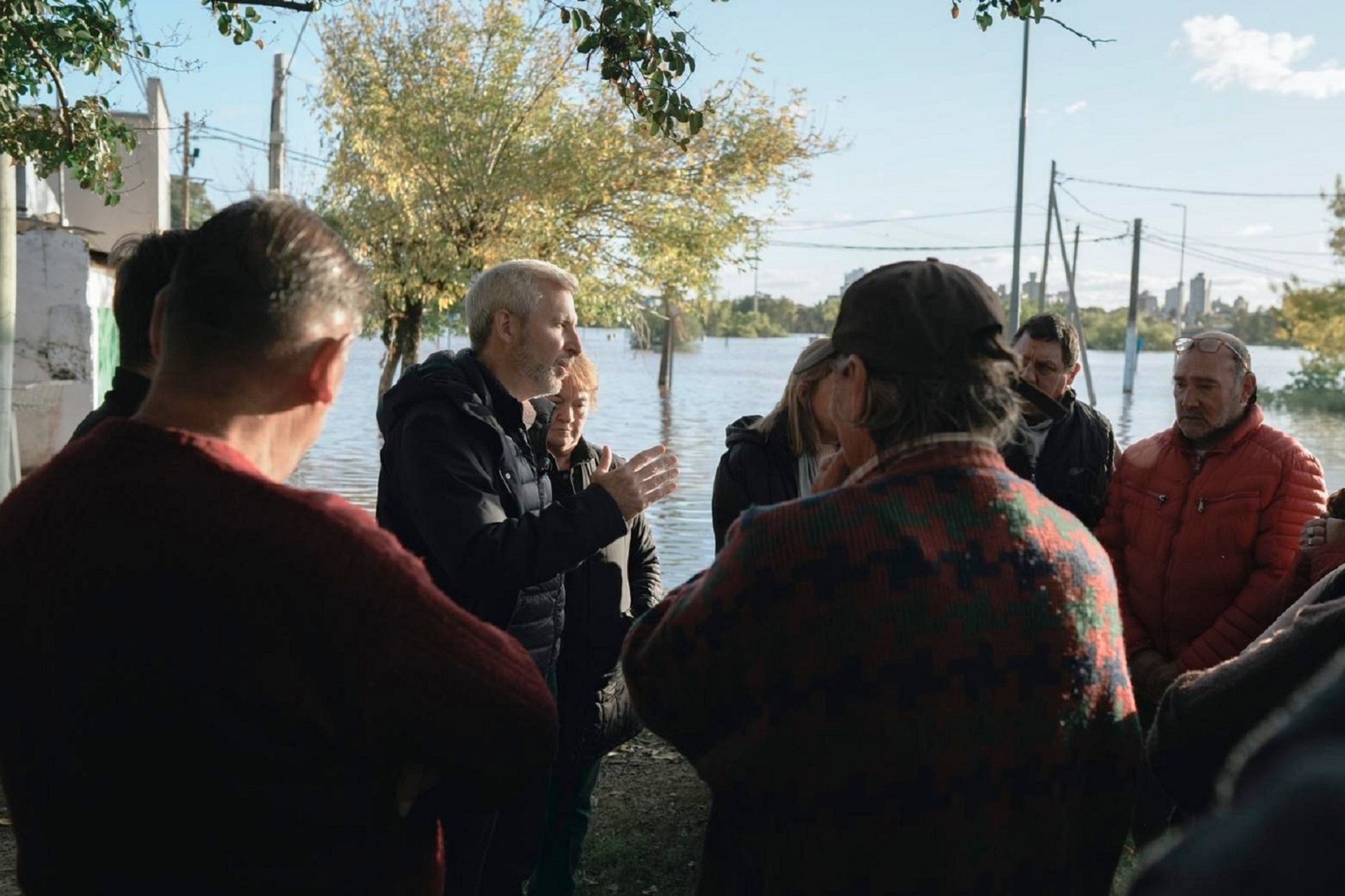 Frigerio recorrió zonas inundadas en Concordia